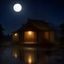 用户夜猫子影迷头像，男性夜间观影场景，屏幕蓝光照亮脸庞